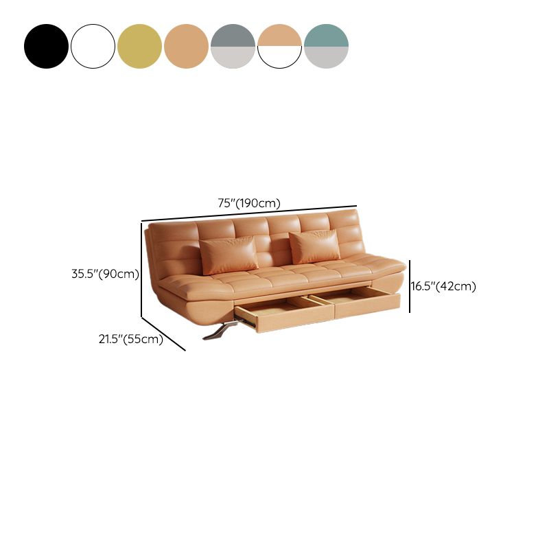 21" Wide Glam Sleeper Sofa Pillow Included Storage Sleeper Sofa