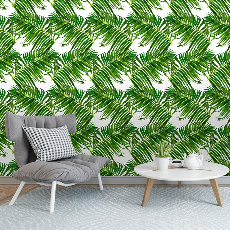 Tropical Palm Tree Wall Art Guest Room Minimalist Wallpaper Roll, Easy to Remove, 29.1 sq ft.
