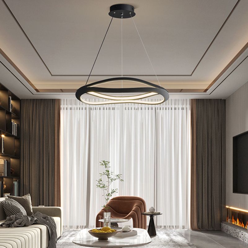 Spiral Shade Metal Kroonluchter Lichten Moderne 2-lichte kroonluchter verlichtingsarmaturen