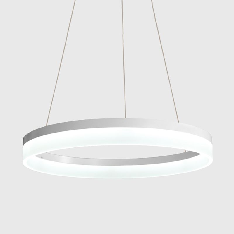 Single Tier Pendant Light Fixture Modern Circular Chandelier Lighting