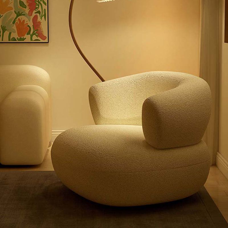 Mid-Century Modern Armless Accent Chair Leather Accent Room Chair for Living Room