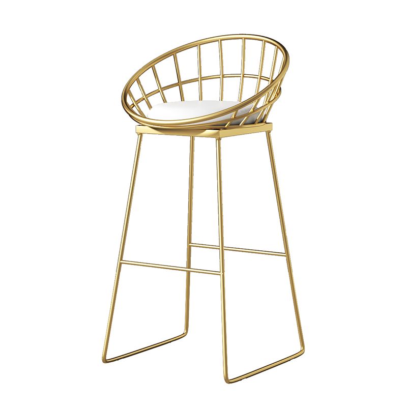 1/3/4 Pieces Industrial Round Bar Table Set Gold Iron Bistro Set with Footrest