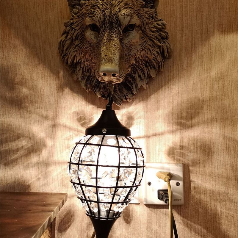Minimalist Style Wall Sconce Lighting Crystal Shade Wall Lighting Fixtures