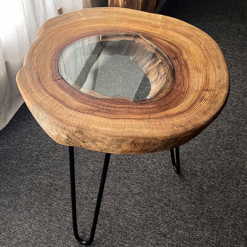Scandinavian Wooden Coffee Table Free form 3 Legs Coffee Table Set for Living Room