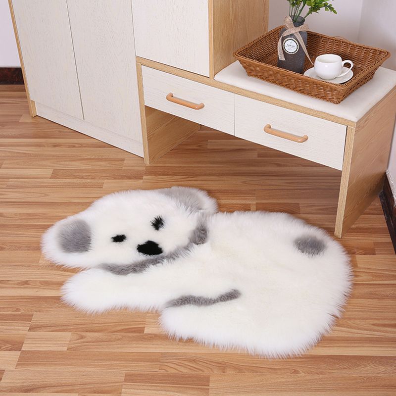 Funky Tiger Pattern Rug Faux Fur Indoor Carpet Non-Slip Backing Area Carpet for Living Room