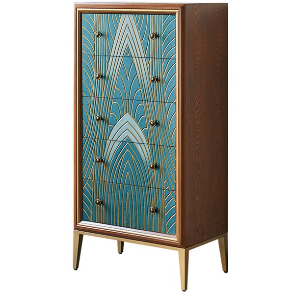 Lingerie Chest with Wood Top and Legs Chest with Drawers for Bedroom