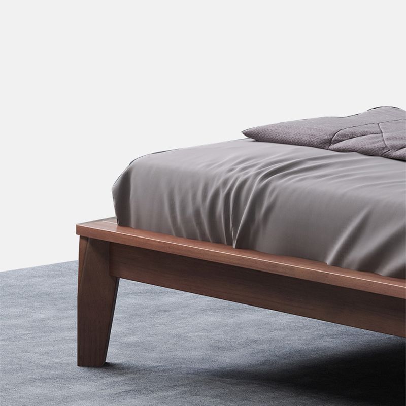 Modern Panel Bed No Distressing Wood Standard Bed Upholstered Headboard