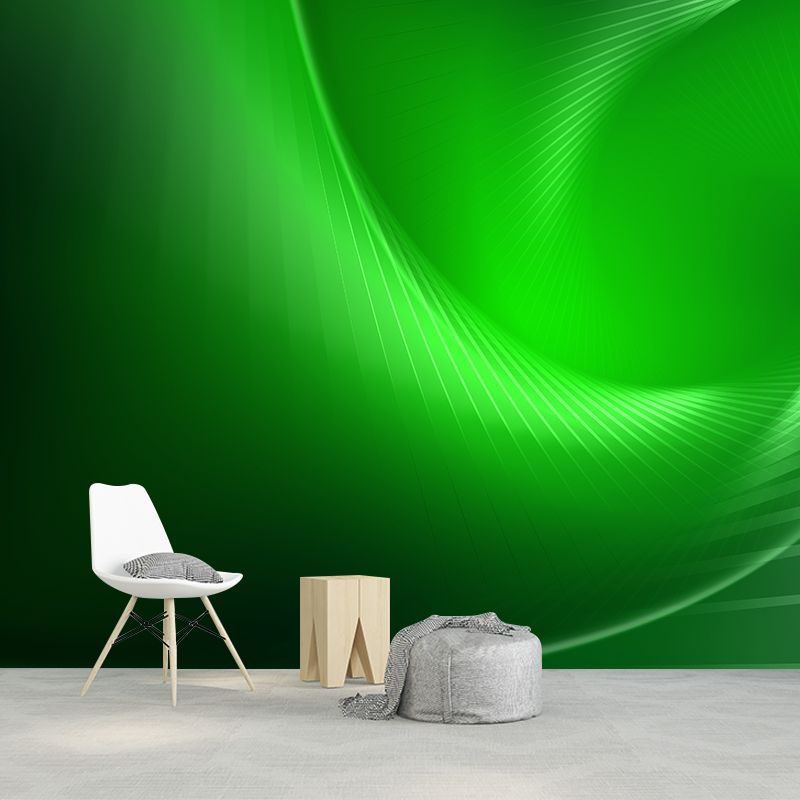 Modern Abstract Illustration Wall Mural Mildew Resistant Wall Decor for Living Room