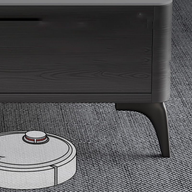 Slate Rectangle Modern Coffee Table 4 Legs Single Coffee Table with 4 Drawers