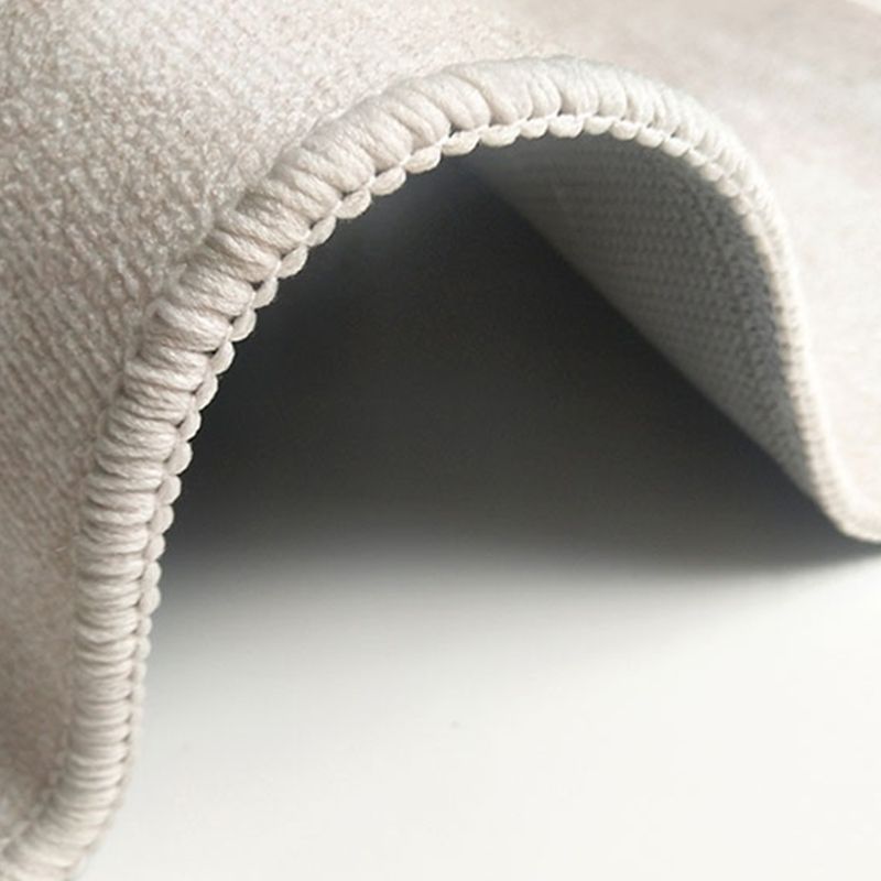 White Minimalist Rug Polyester Color Block Rug Stain Resistant Rug Drawing Room