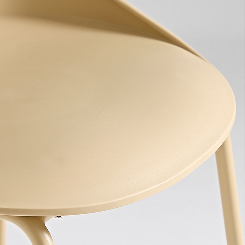 Indoor Plastic and Metal Bar Stool Modern Low Back Armless Bar Stool