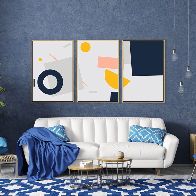 Multi-Piece Geometric Wall Art Canvas Print Modern Wall Decor for House Interior