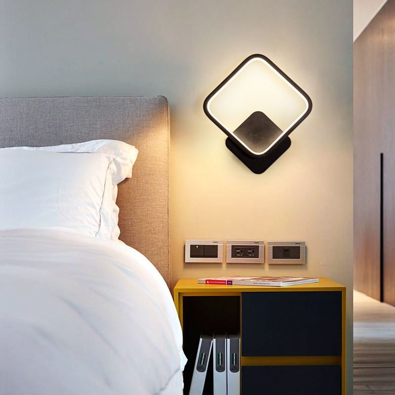 Modern Linear Wall Light Square LED Wall Light Sconce for Bedroom
