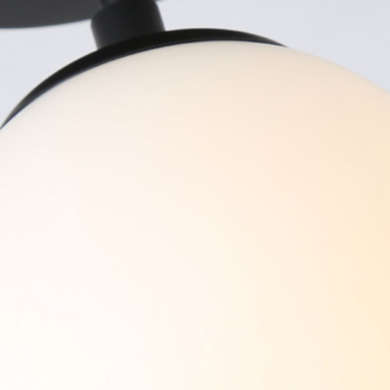 Contemporary Black Ceiling Light Globe Flush Mount Lighting for Home