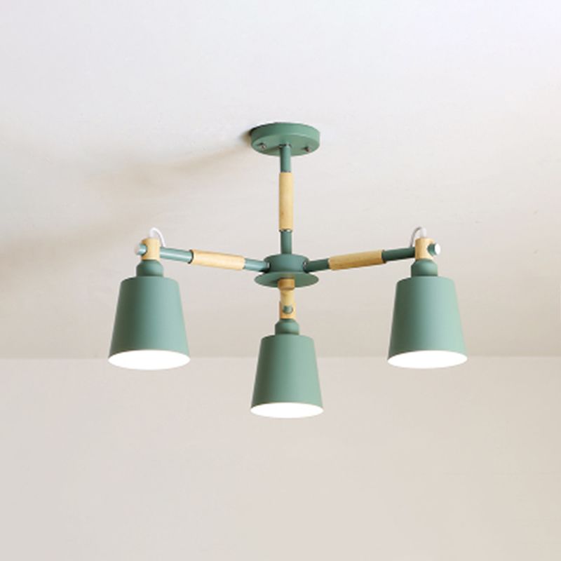 Cônes 6-LIGHTES ARRILLES PROSIBLES MODERNE MODEL METAL Metal Chandelier Lighting