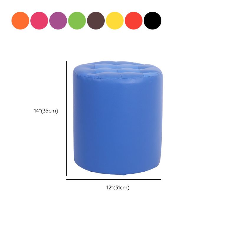 Dark Brown Modern Pouf Stain Resistant Round Pouf for Drawing Room