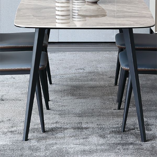 Simplicity Style Furniture Rectangle Stone Dining Room Table for Dining Room