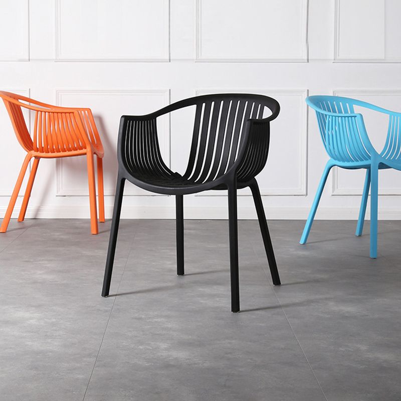 Nordic Style Arm Side Chairs Windsor Back Side Chair with Plastic Legs for Kitchen