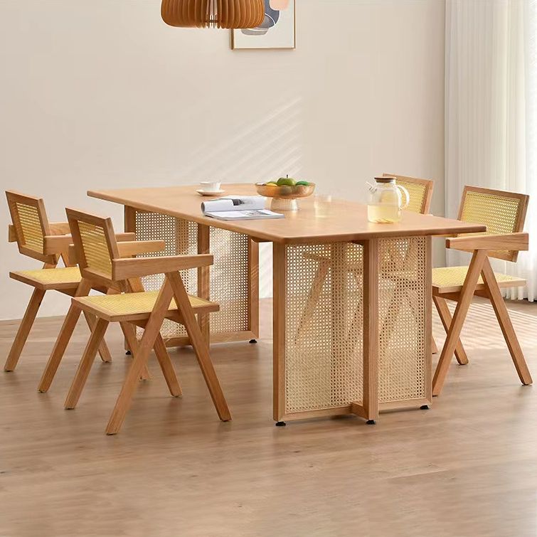 Modern Solid Wood Dining Set 1/2/3/4/5 Pieces Dining Furniture
