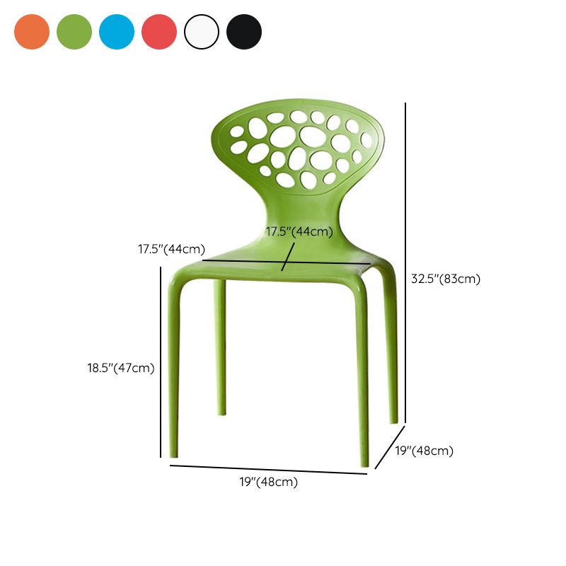 Nordic Armrest Backrest Acrylic Chair with Acrylic Legs for Dining Room