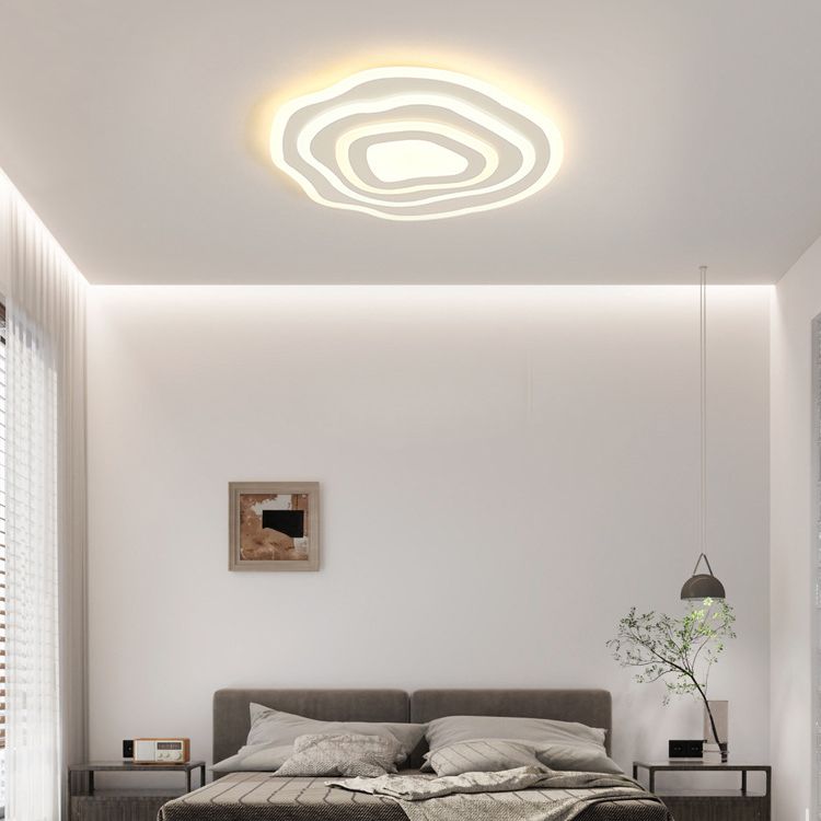 Modern Unique Shape Flush Mount Ceiling Fixture 4 Light Flush Ceiling Light