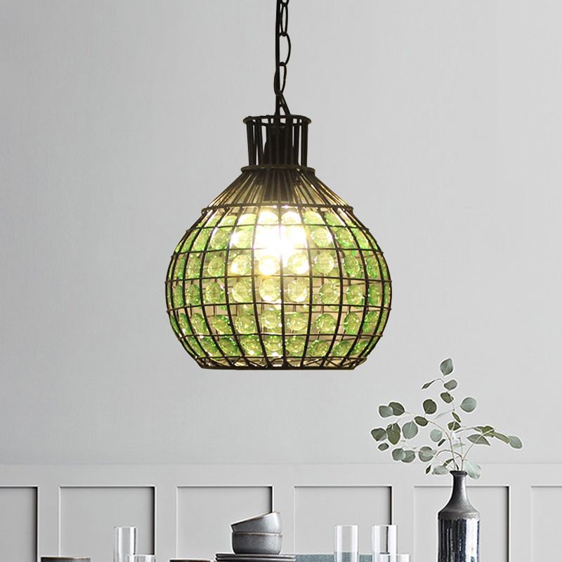 1 SUSPENSION PRENDANT PRENDANT VINTAGE BAL METAL METAL PLAFIER PLACE ALIMENTATION EN ROUGE / GREEN / POUR PUPLE POUR RESTAUT