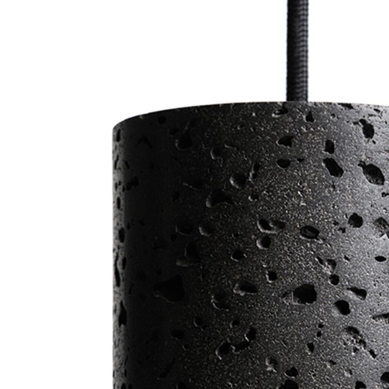 Cement Modern Pendant Light 1-Light Cylinder Ceiling Light Fixture for Dining Room