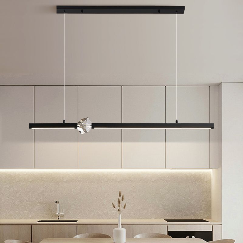 Simple Modern Light Luxury Style LED Hanging Island Pendant Light for Dining Room Office