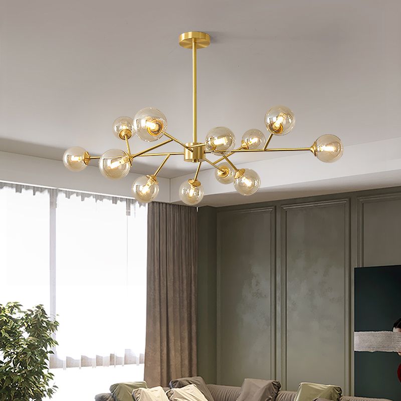 Globe Metal kroonluchter lichtglasschaduw moderne suspensie hanglamp