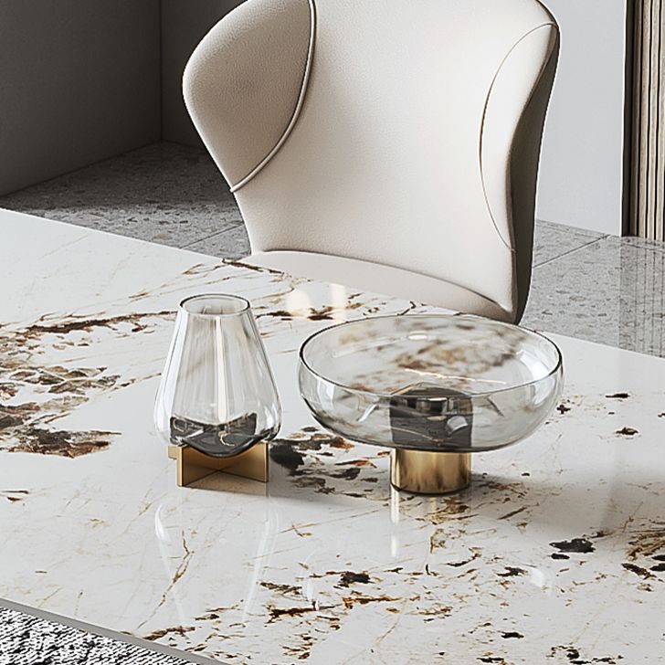 Contemporary Style 1/4/5/6/7 Pieces Furniture Sintered Stone Dining Table Set for Kitchen