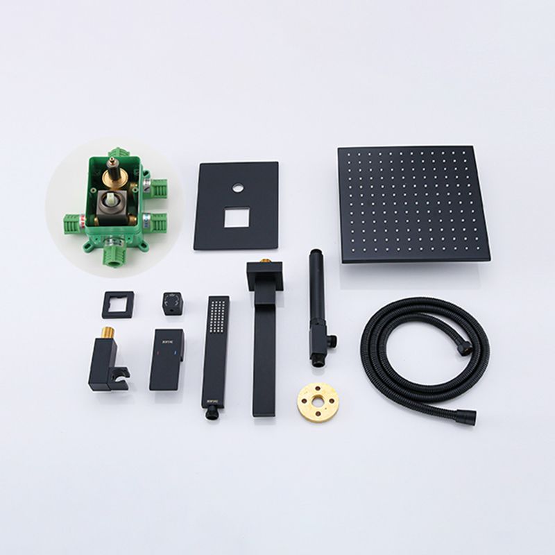 Modern Style Copper Shower System Spot Resist Ceiling Mounted Shower System