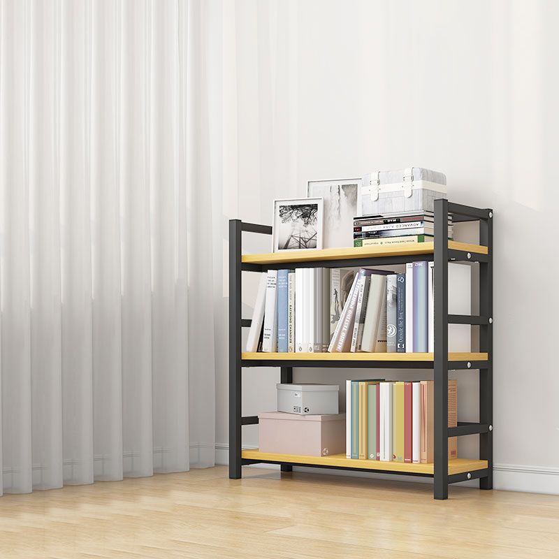 Modern Style Bookshelf Black Metal Frame Bookcase for Office