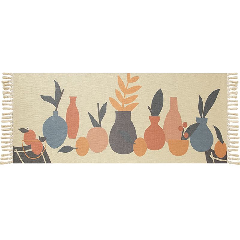 Ungewöhnlicher Böhmen -Teppich Multi -Farbelteppich Haustierfreundlicher Maschinenwaschableer für Raum