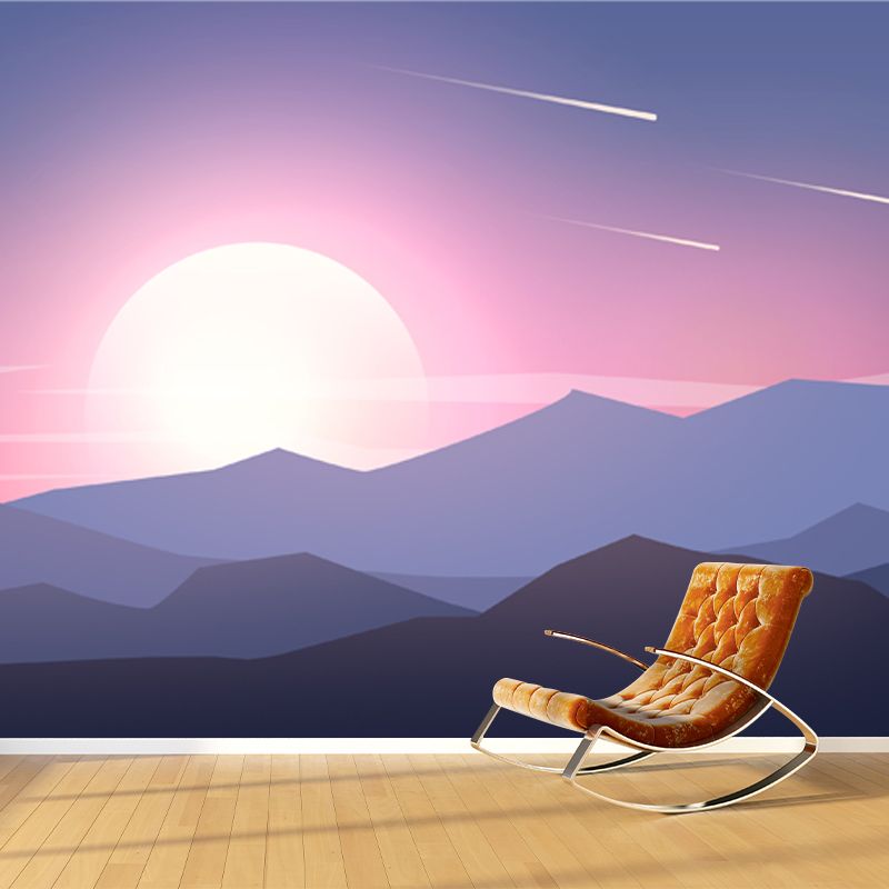 Hovering Eagle at Sunrise Murals Modern Moisture Resistant Bedroom Wall Art, Custom Print