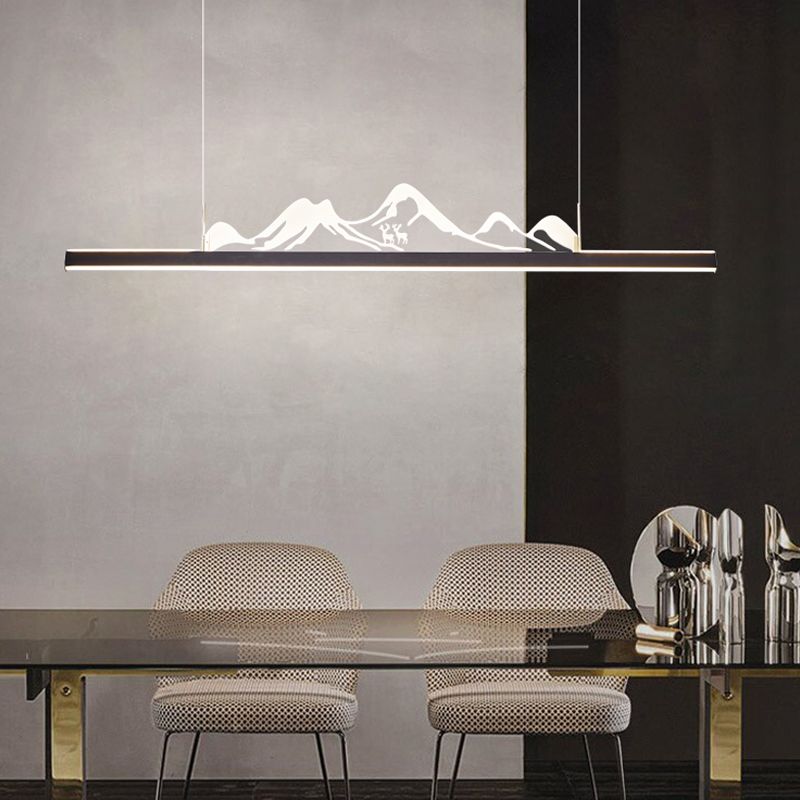 Modern Dining Chandelier Light Modern Rectangle Pendant Lamp Fixture for Dining Room