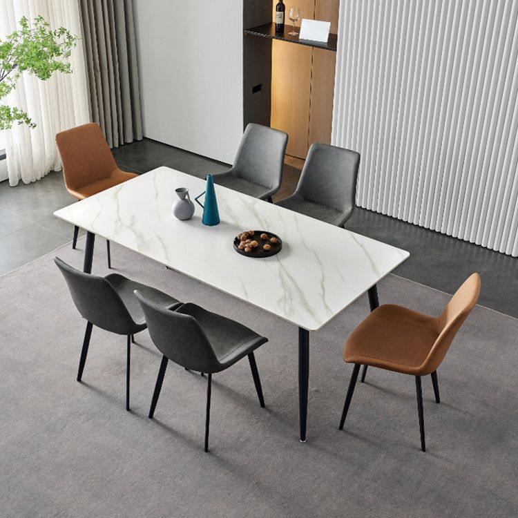 Nordic Kitchen Stone Furniture 1/5/7 Pcs Standard Height Casual Dining Room Table Set
