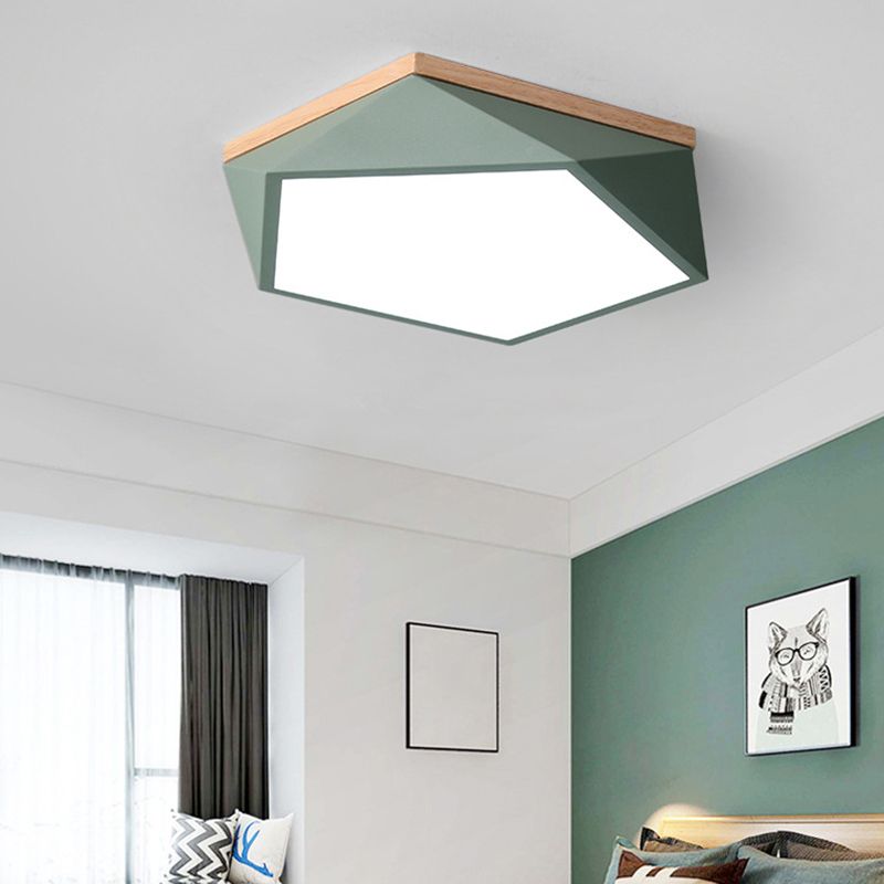 Vijfhoek slaapkamer plafond inbouwlamp Metaal minimalistisch inbouw led-licht