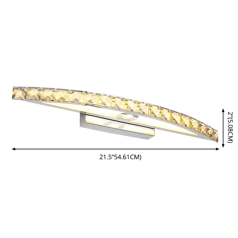 Lineare LED -Waschtischlampe moderner minimalistischer Stil Kristall Ein Eitelkeitslicht