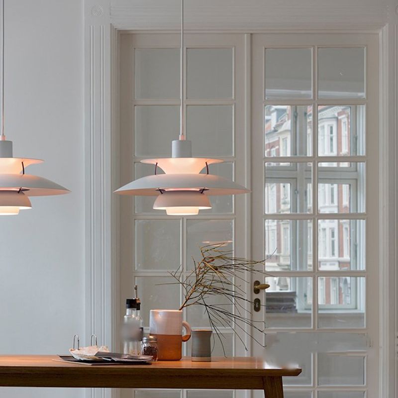 Hanging Light Fixture Metal Nordic Style LED Pendant Lighting for Dining Room