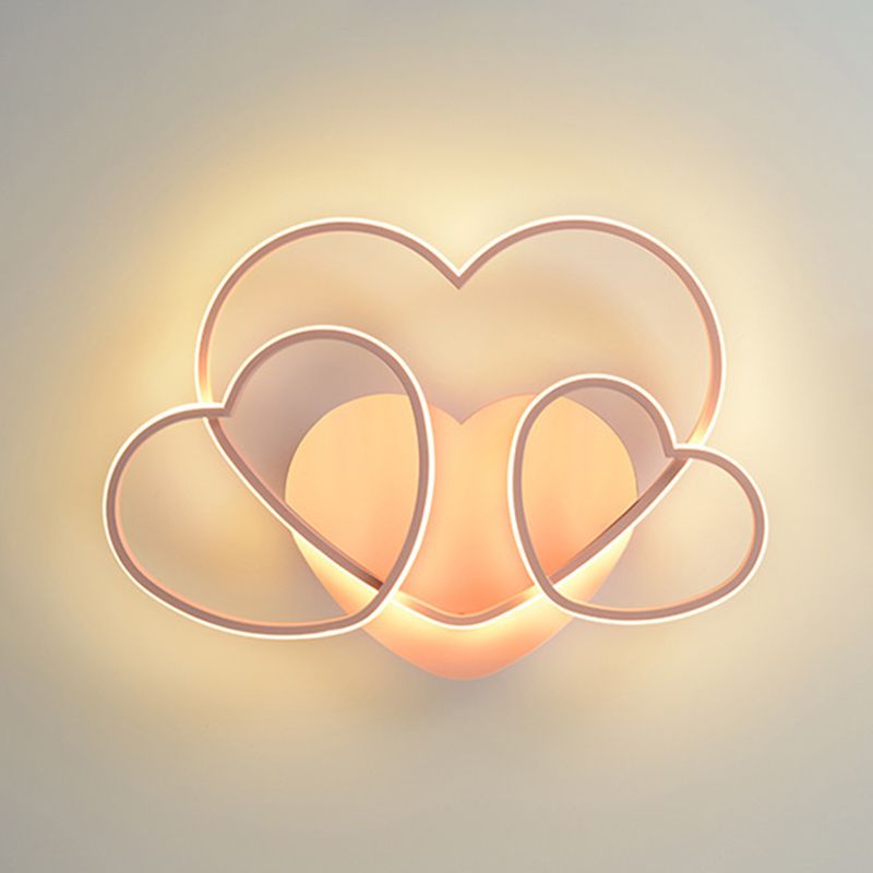 Modern Style Ceiling Light Lovely Color Linear Flush Mount Light Fixture for Bedroom