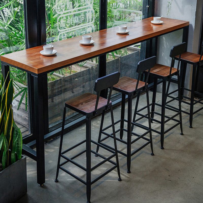 Industrial Style Pub Set 1/5/9 Pieces Solid Wood Pub Dining Set for Indoor