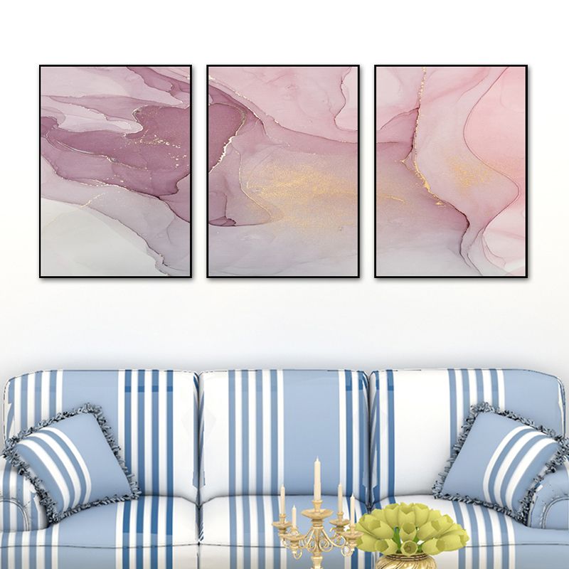 Ombre Pattern Painting for Boys Room in Light Color, Multiple Sizes, Set of Three
