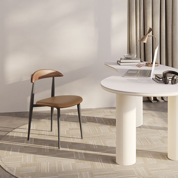 Sedie da pranzo della metà del secolo sedia da pranzo aperta in legno per uso domestico