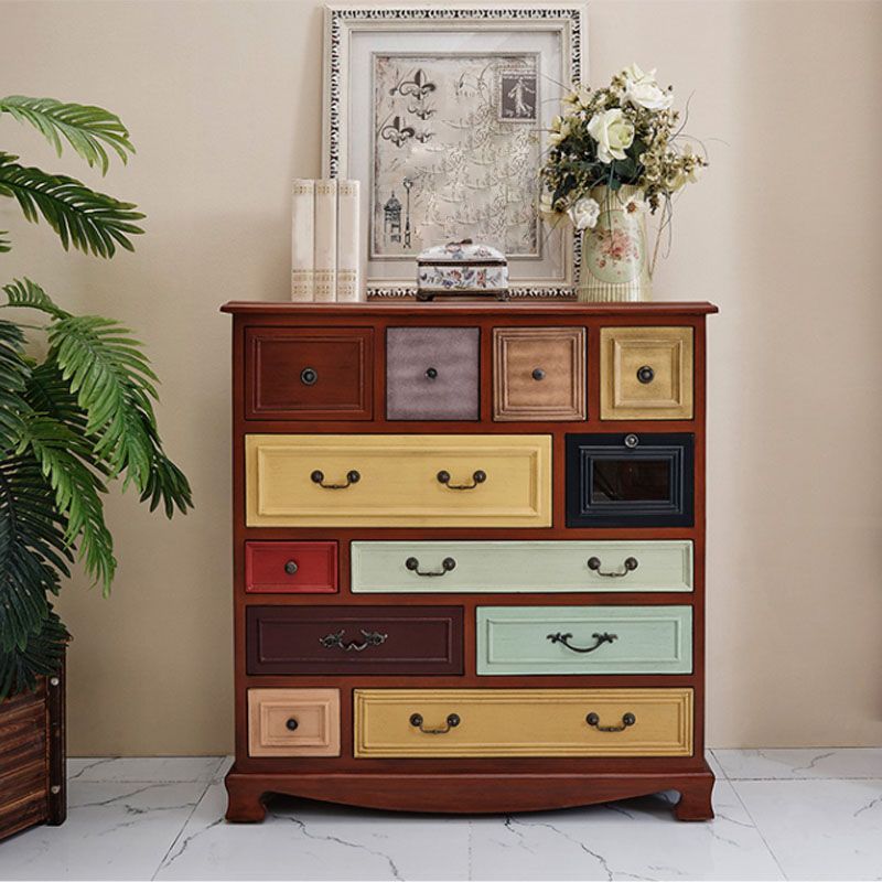 Nautical Storage Chest Solid Wood Dresser with 7/8/10/12 Drawers