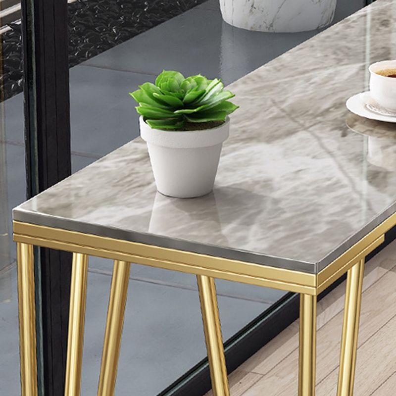 Modern Bar-Height Table Stone Top Bistro Table for Patio Use