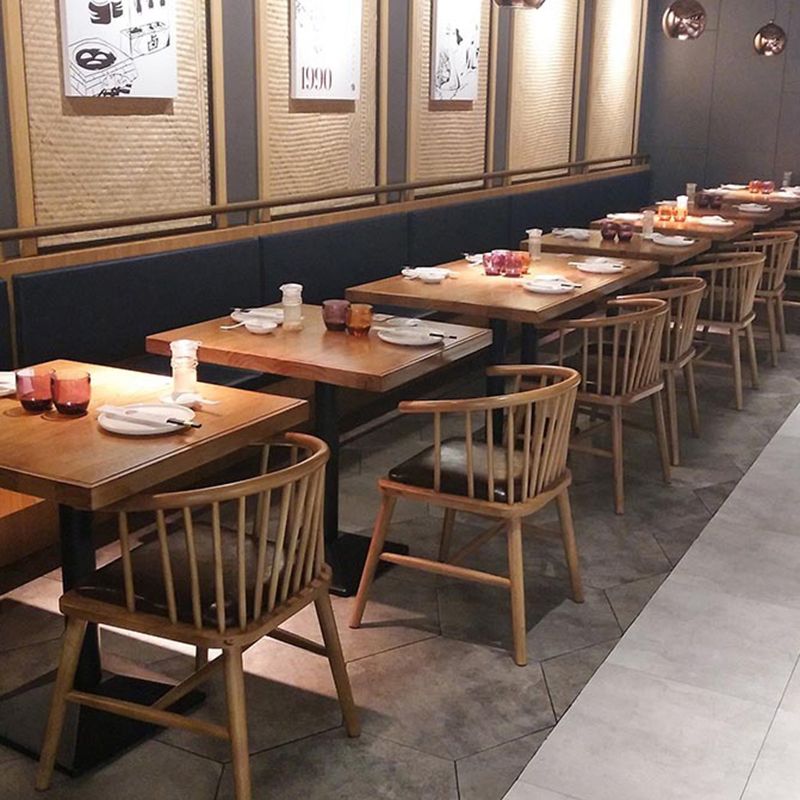 Wood Side Dining Arm Chair Contemporary Windsor Back Side Chair