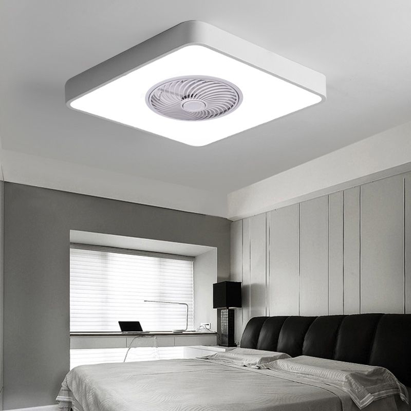Nordische Metall Deckenventilator 1-Kopf-Flush-Halterungs-Leuchten mit ABS-Lüfterklinge
