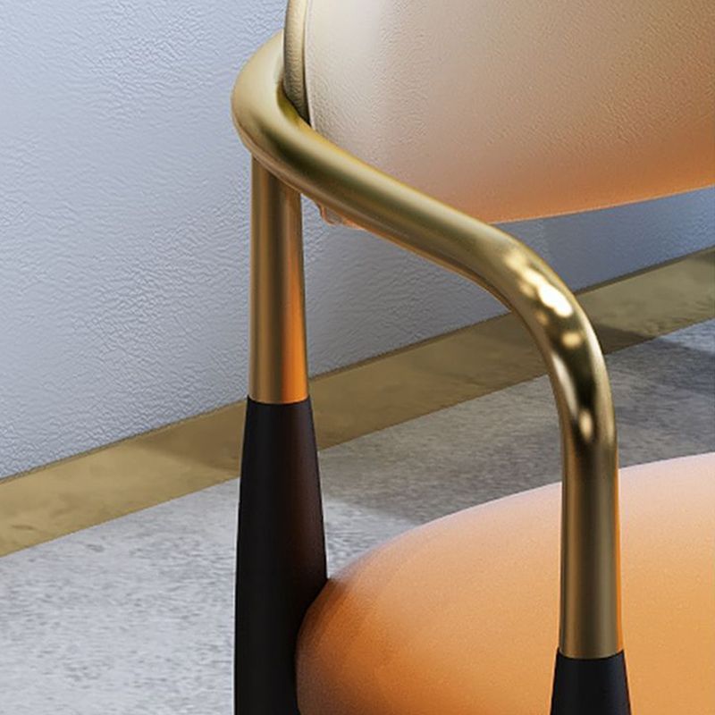 Faux Leather Dining Arm Chair Kitchen Open Back Dining Side Chair