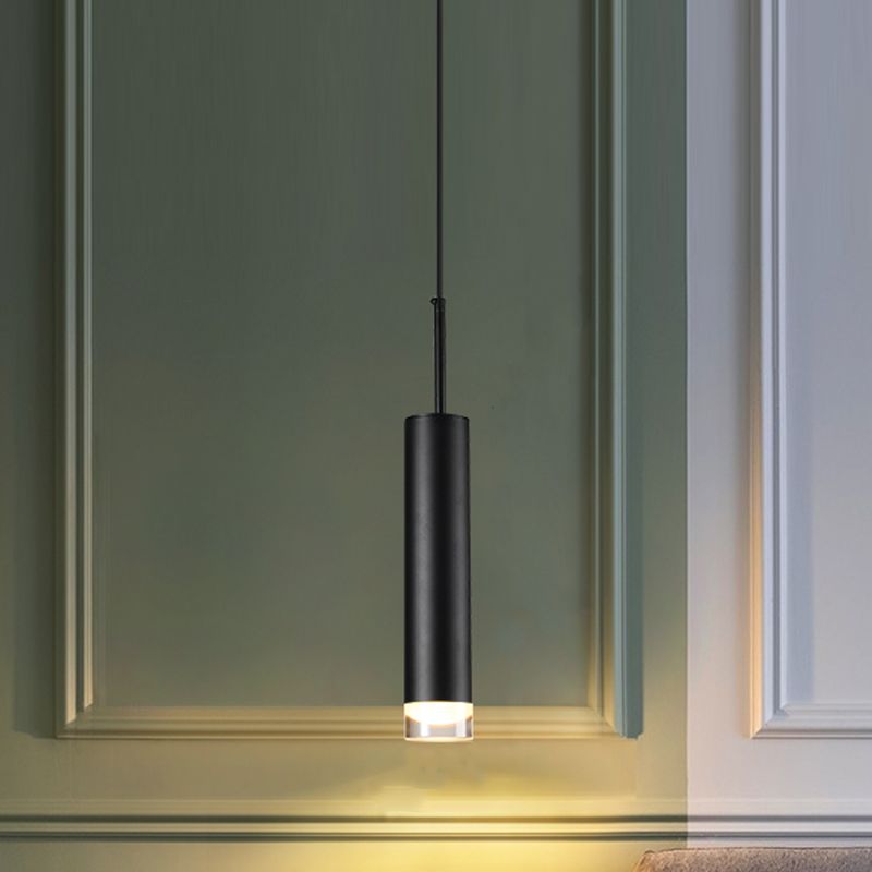 Zeitgenössischer Stil Zylinderform Pendelleuchte Metallhängeanhänger Lichter