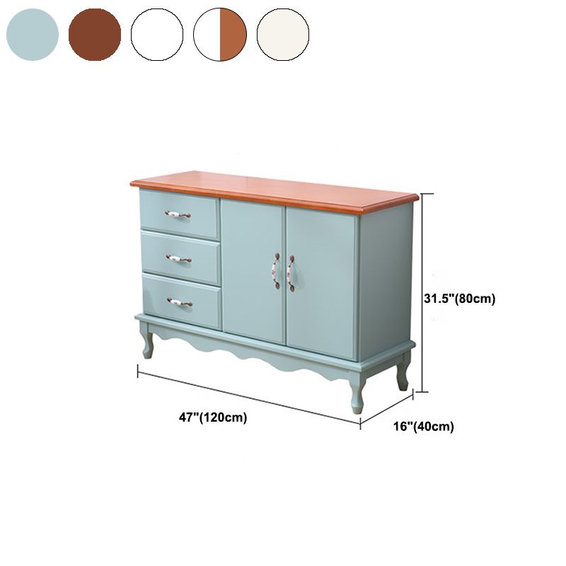 15.6-inch Width Coastal Dresser Solid Wood Storage Chest with 3/6 Drawers